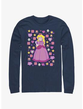 Mario Princess Peach Long-Sleeve T-Shirt, , hi-res