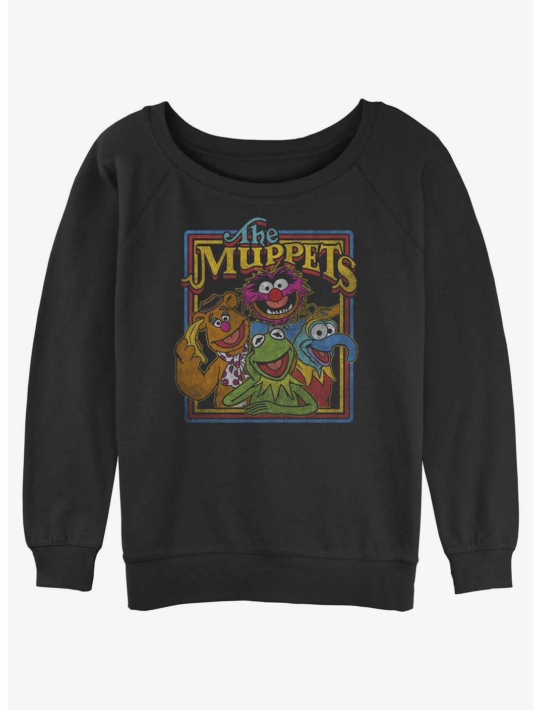 Disney The Muppets Retro Muppet Poster Womens Slouchy Sweatshirt, BLACK, hi-res