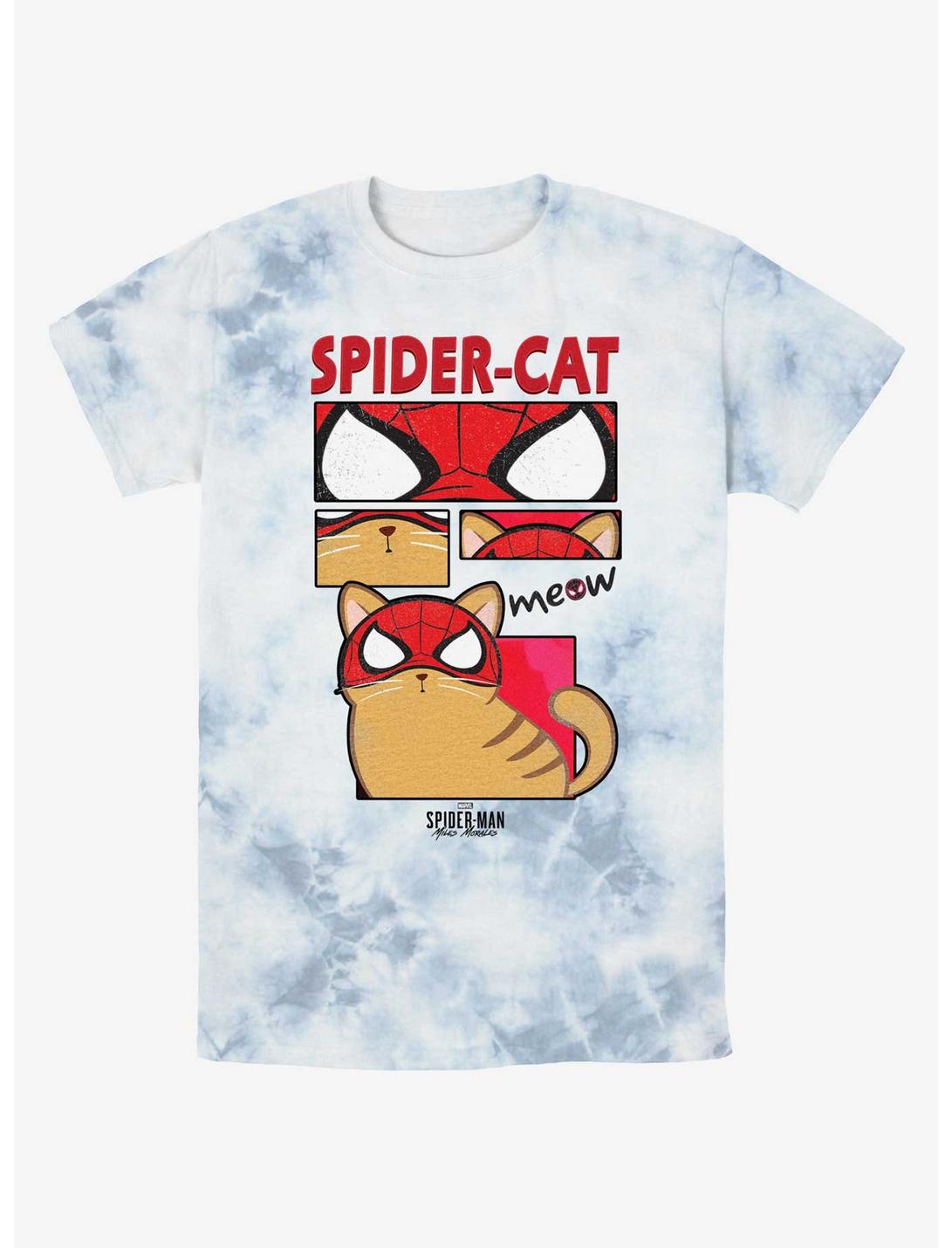 Marvel Spider-Man: Across the Spider-Verse Spider-Cat Tie-Dye T-Shirt, WHITEBLUE, hi-res