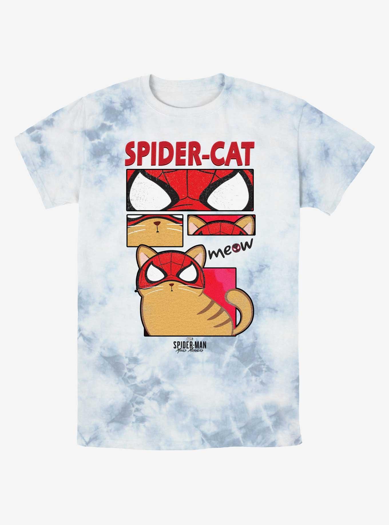 Marvel Spider-Man: Across the Spider-Verse Spider-Cat Tie-Dye T-Shirt, WHITEBLUE, hi-res