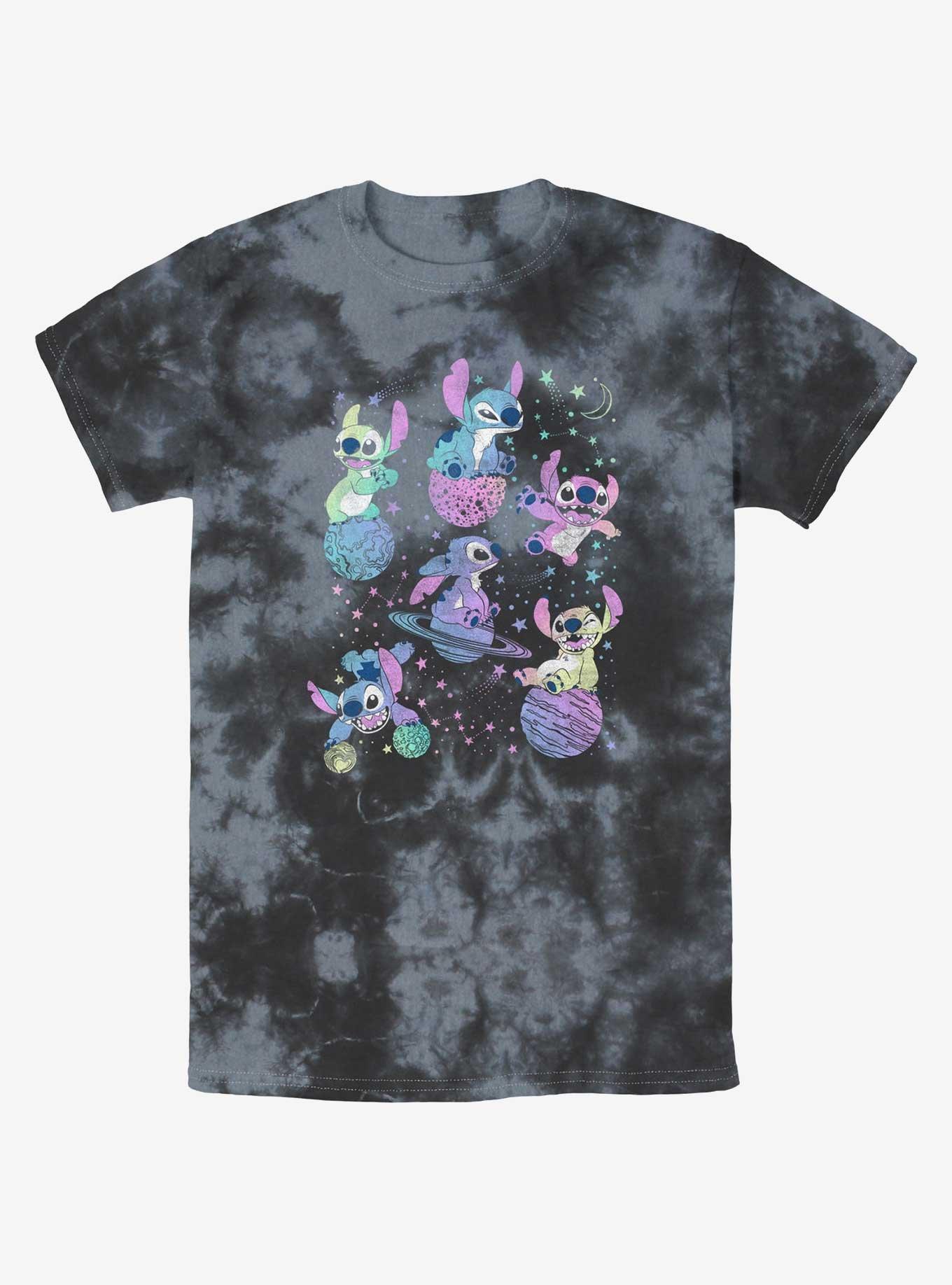 Disney Lilo & Stitch Planetary Stitch Tie-Dye T-Shirt, BLKCHAR, hi-res