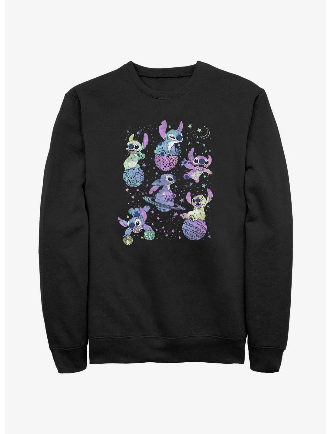 Disney Lilo & Stitch Planetary Stitch Sweatshirt, BLACK, hi-res