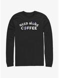 Disney Lilo & Stitch Need More Coffee Long-Sleeve T-Shirt, BLACK, hi-res