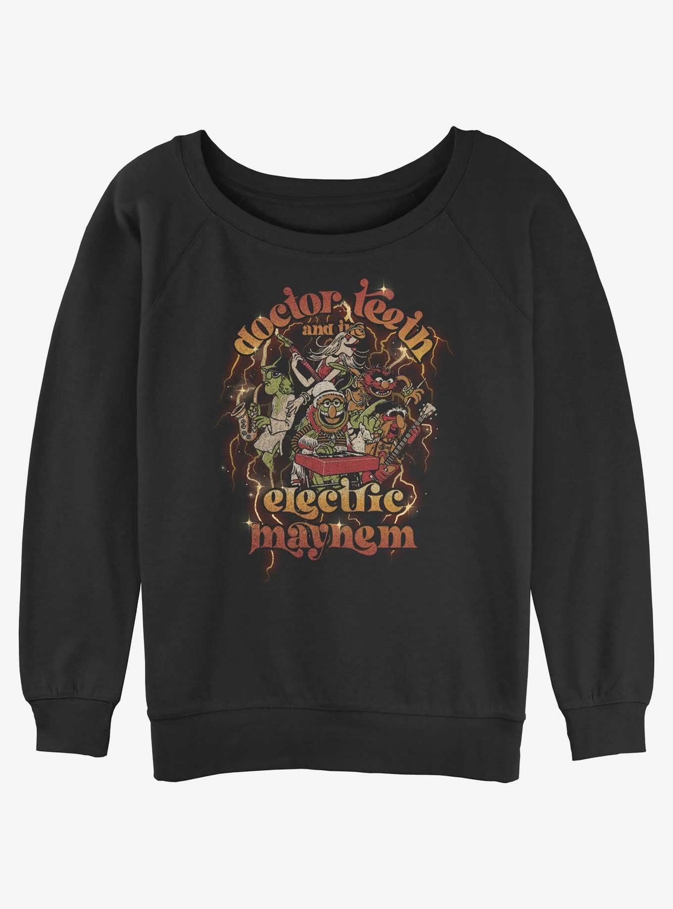 Disney The Muppets Doctor Teeth and the Electric Mayhem Womens Slouchy Sweatshirt, BLACK, hi-res