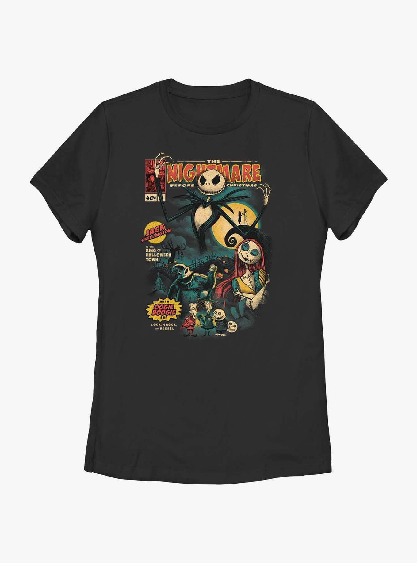 Disney The Nightmare Before Christmas Jack Skellington King of Halloween Comic Cover Womens T-Shirt, , hi-res