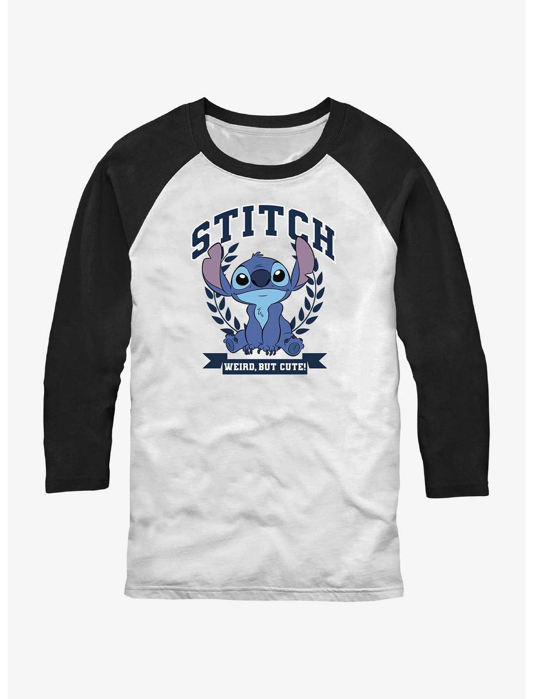 Disney Lilo & Stitch Weird But Cute Raglan T-Shirt, WHTBLK, hi-res