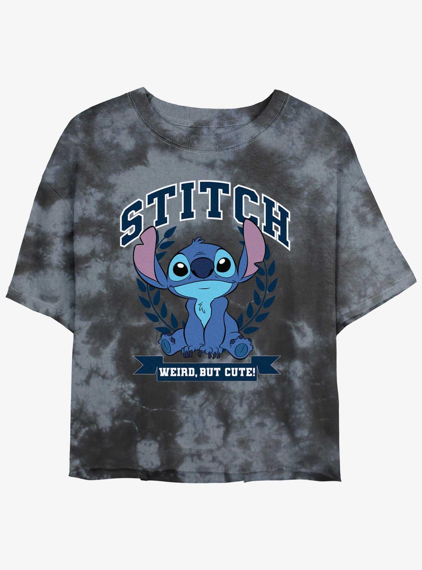 Disney Lilo & Stitch Weird But Cute Womens Tie-Dye Crop T-Shirt, , hi-res