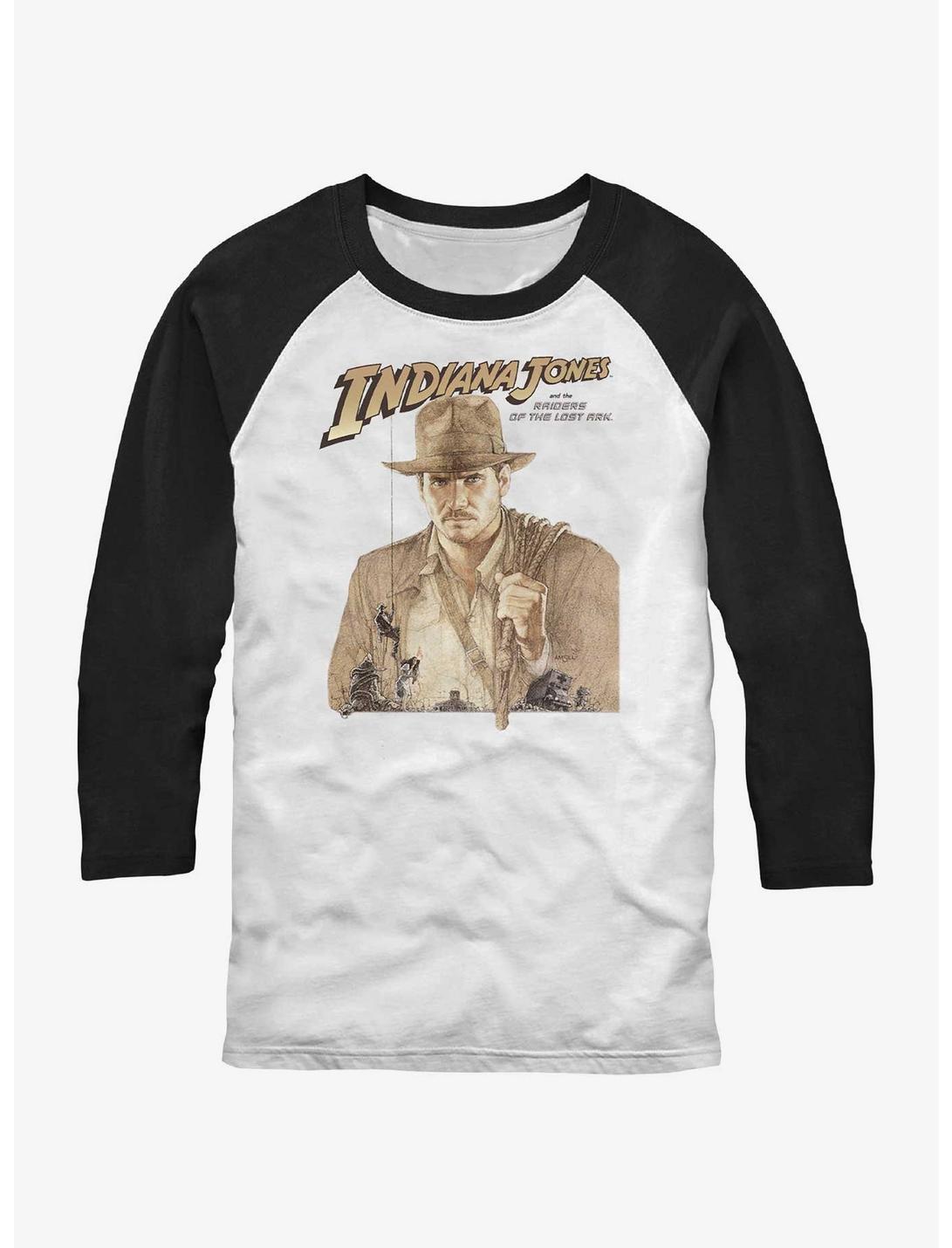 Indiana Jones and the Raiders of the Lost Ark Raglan T-Shirt, WHTBLK, hi-res