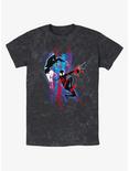 Marvel Spider-Man: Across the Spider-Verse Spider-Gwen and Miles Morales Mineral Wash T-Shirt, BLACK, hi-res