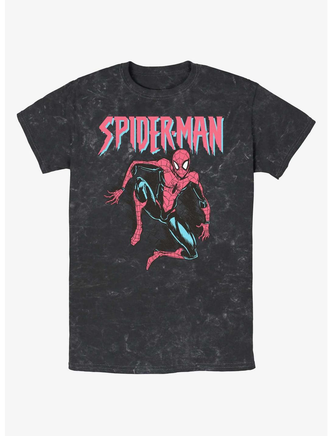 Marvel Spider-Man Spidey Pastel Mineral Wash T-Shirt, BLACK, hi-res