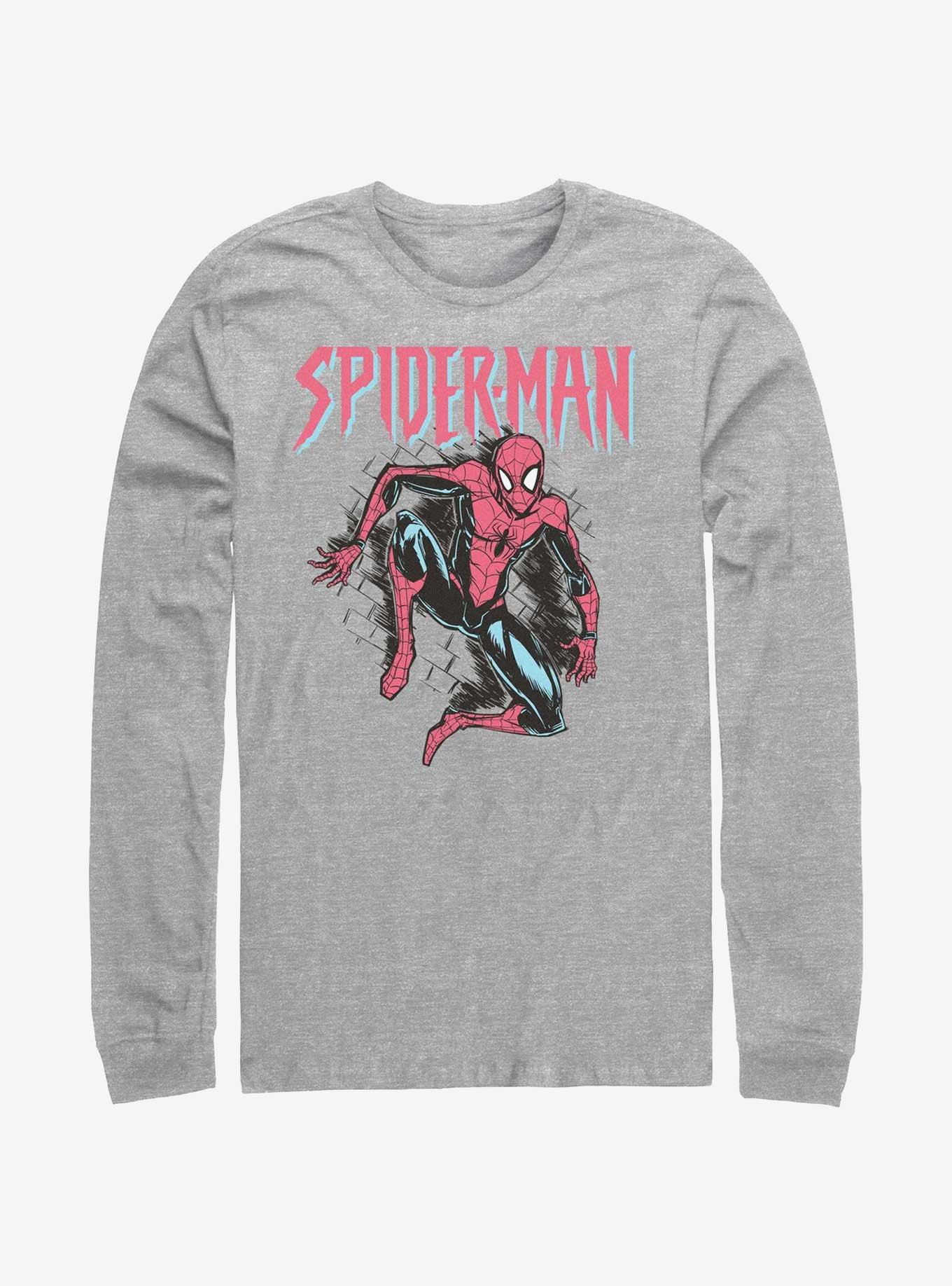 Marvel Spider-Man Spidey Pastel Long-Sleeve T-Shirt, ATH HTR, hi-res