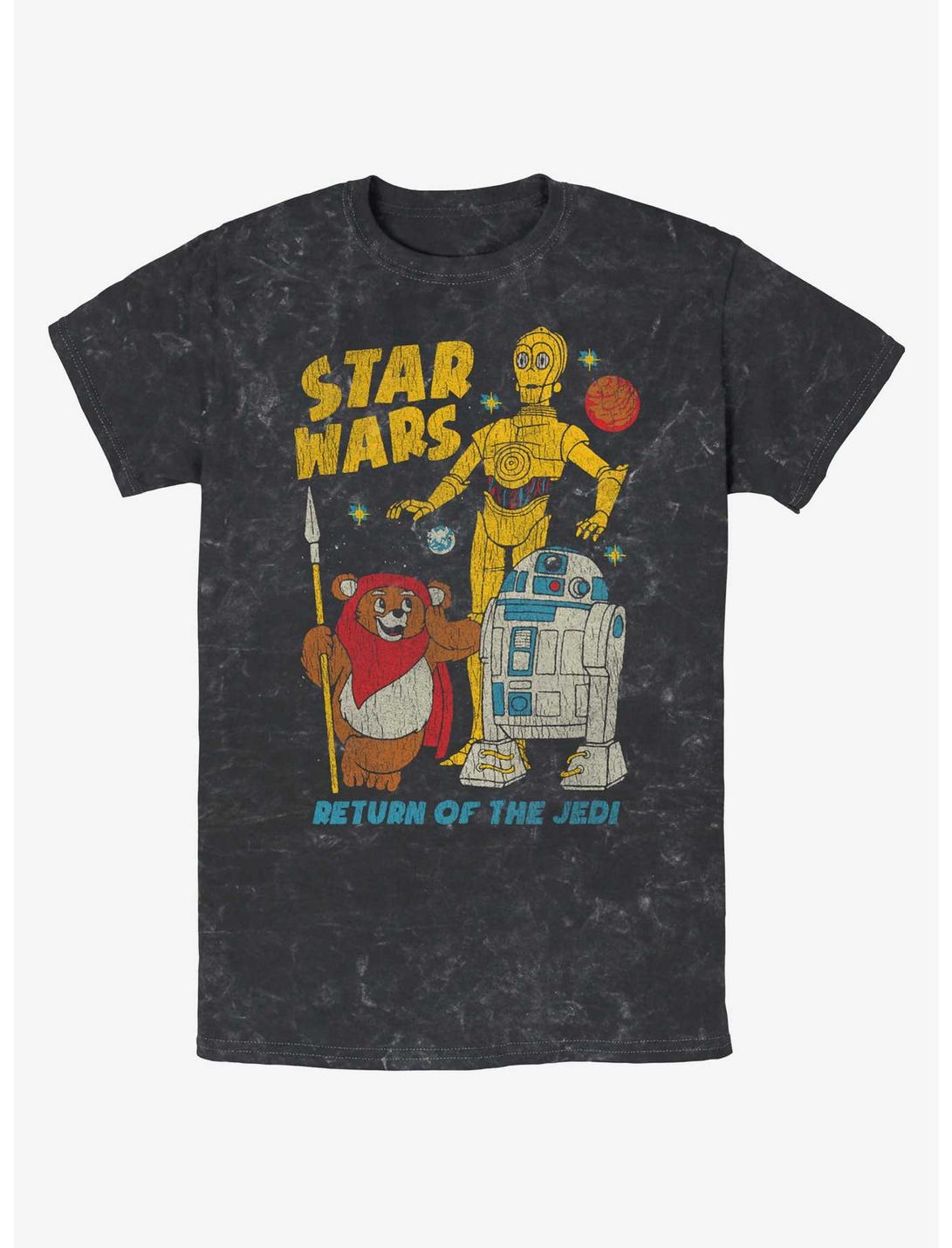 Star Wars Walk The Ewok Mineral Wash T-Shirt, BLACK, hi-res
