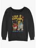 Star Wars Walk The Ewok Womens Slouchy Sweatshirt, BLACK, hi-res
