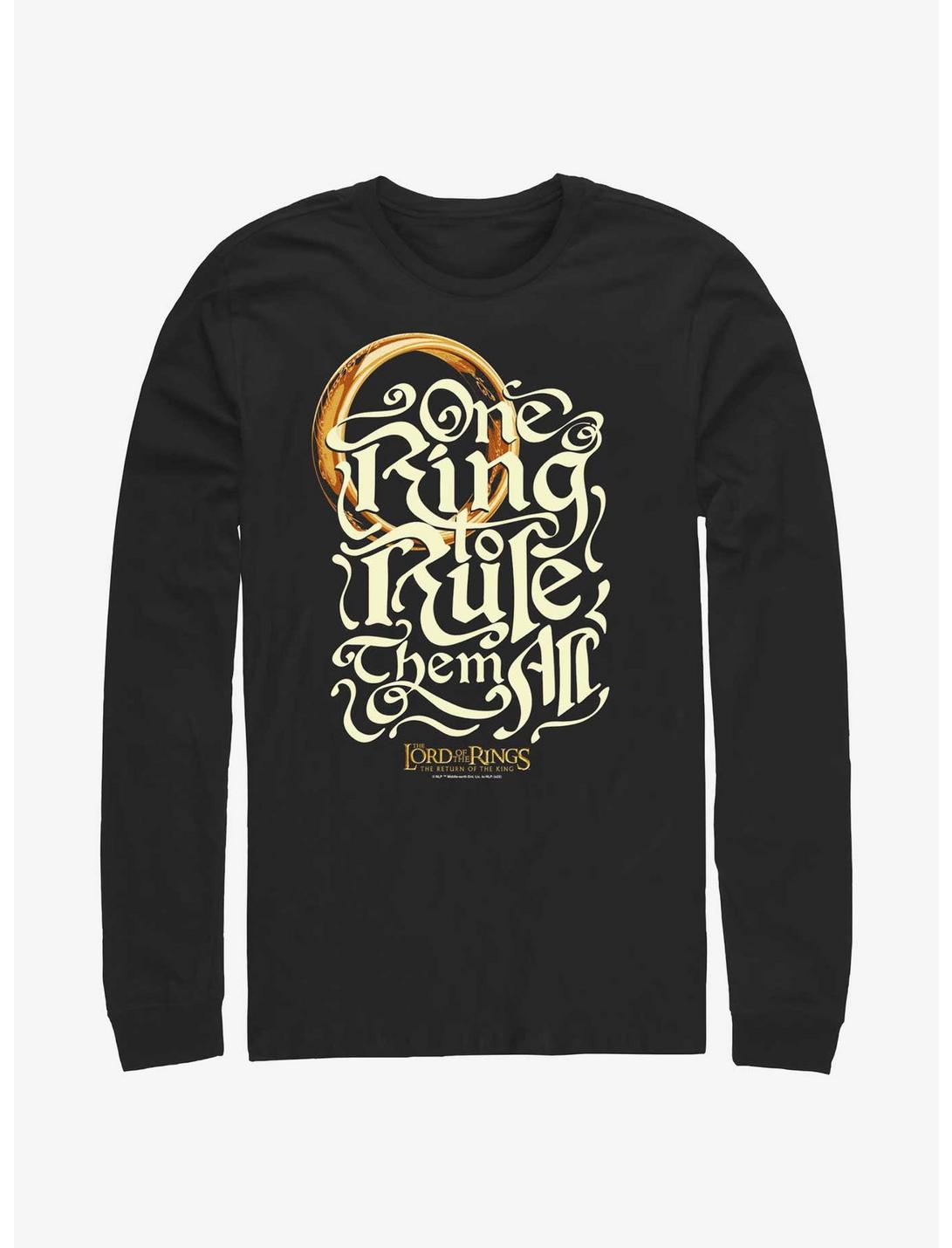 The Lord of the Rings One Ring Rules Long-Sleeve T-Shirt, BLACK, hi-res