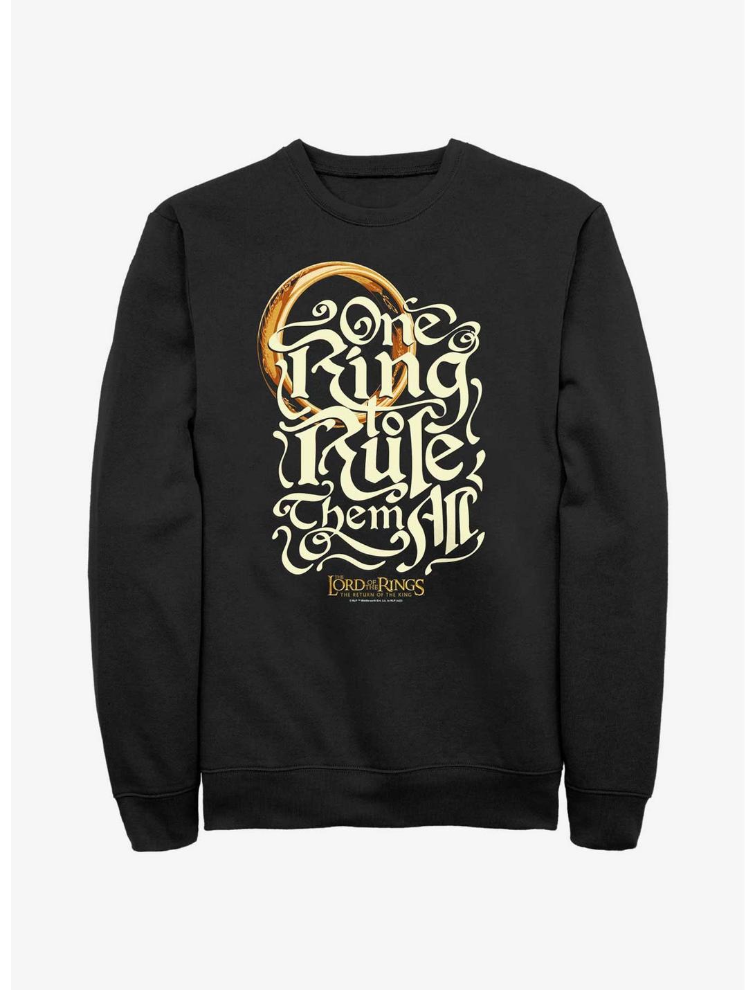 The Lord of the Rings One Ring Rules Sweatshirt, BLACK, hi-res