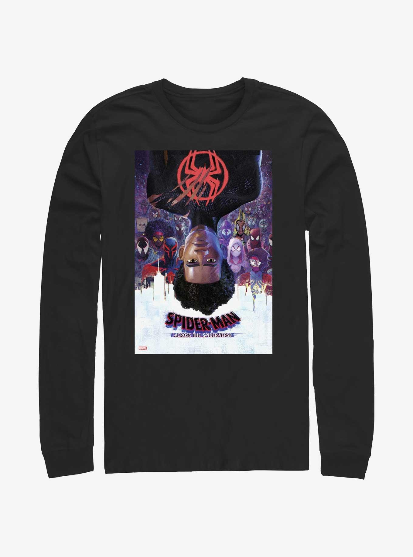 Marvel Spider-Man: Across the Spider-Verse Poster Long-Sleeve T-Shirt, BLACK, hi-res