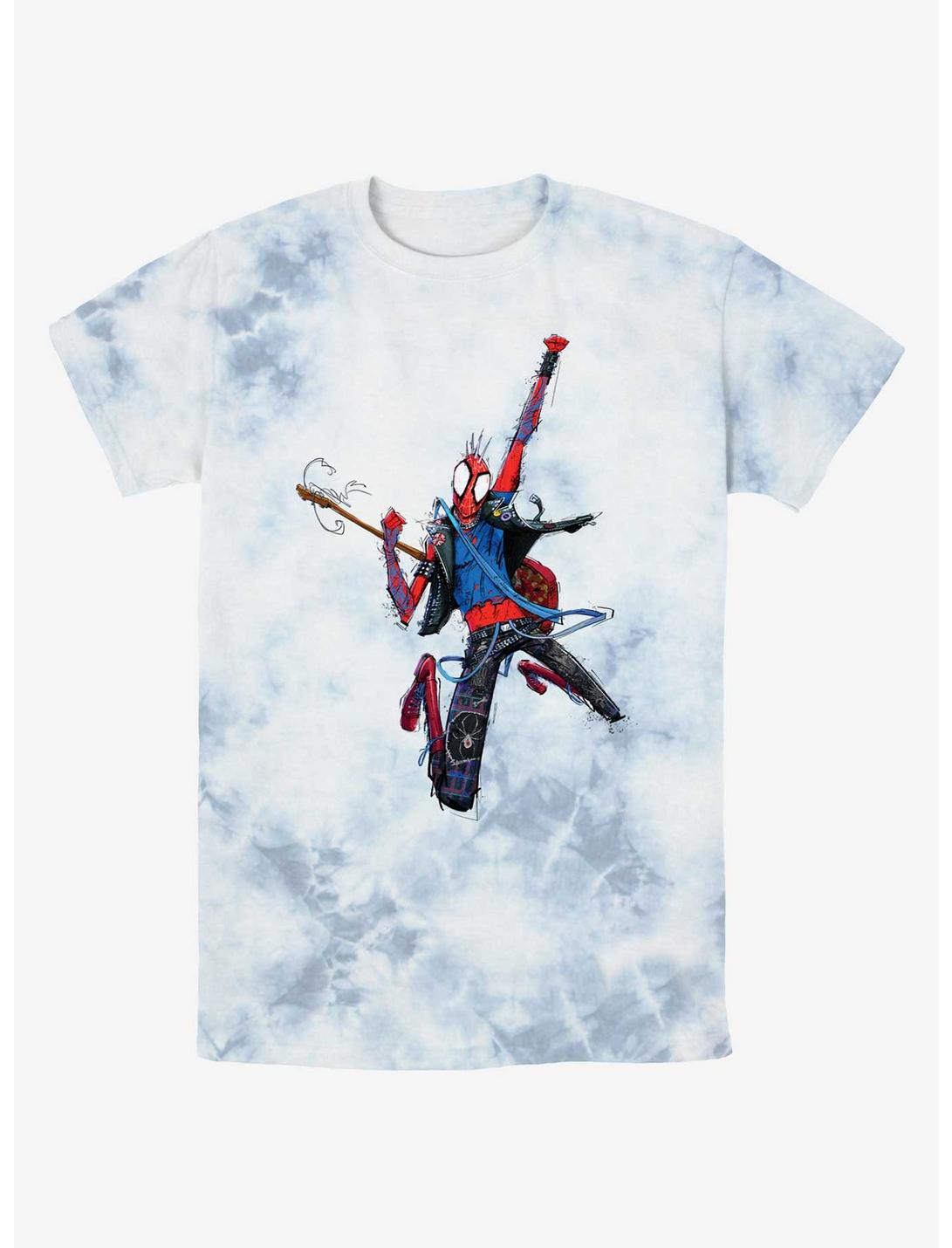 Marvel Spider-Man: Across the Spider-Verse Spider-Punk Rock Out Tie-Dye T-Shirt, WHITEBLUE, hi-res