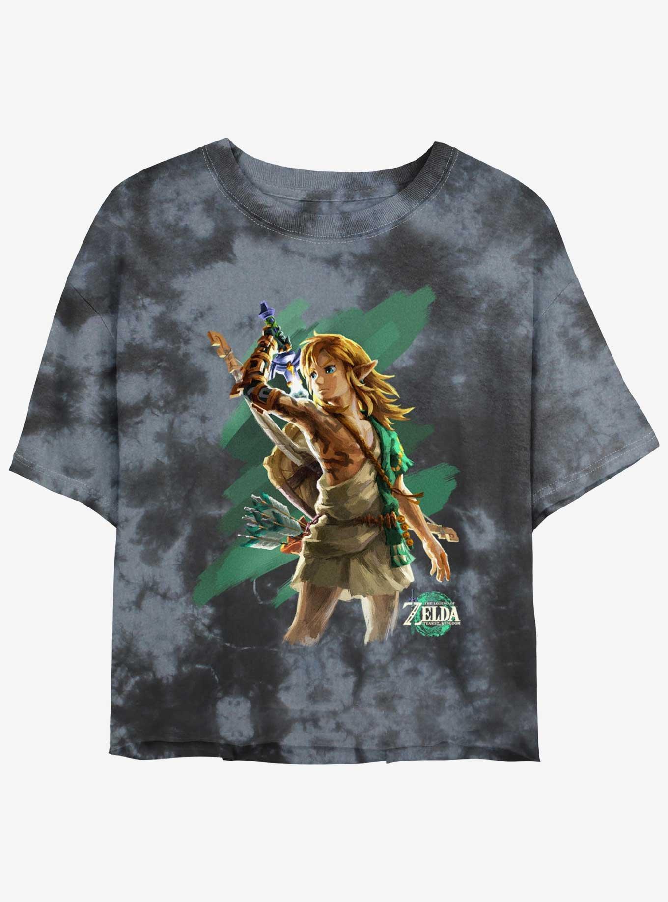 Nintendo Hero Link Womens Tie-Dye Crop T-Shirt, , hi-res