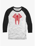 Marvel Spider-Man: Across the Spider-Verse O'Hara Spider Logo Raglan T-Shirt, WHTBLK, hi-res