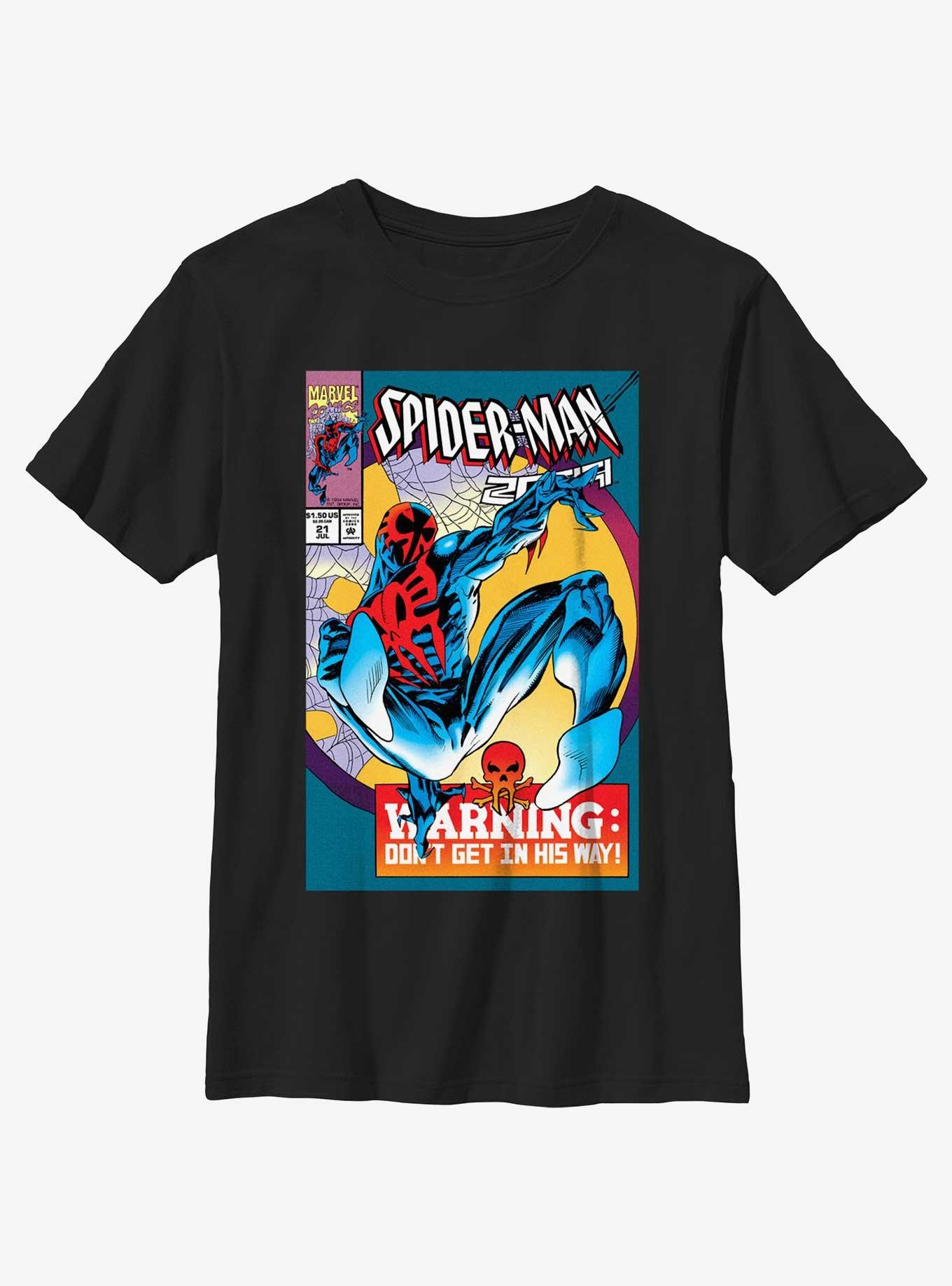 Marvel Spider-Man: Across the Spider-Verse O'Hara 2099 Comic Cover Youth T-Shirt, BLACK, hi-res