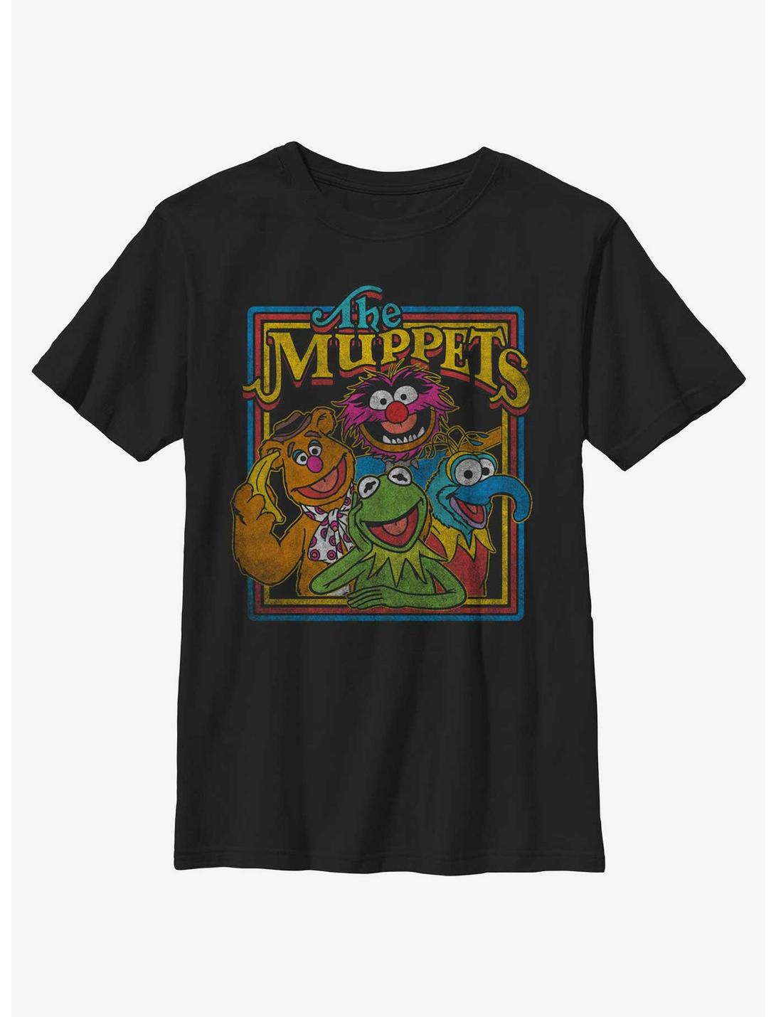 Disney The Muppets Retro Muppet Poster Youth T-Shirt, BLACK, hi-res