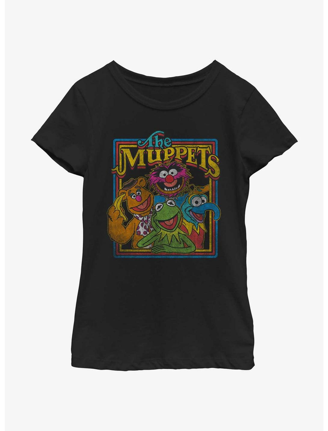 Disney The Muppets Retro Muppet Poster Girls Youth T-Shirt, BLACK, hi-res