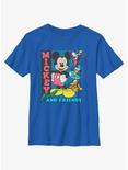 Disney Mickey Mouse Friends Goofy Donald and Pluto Youth T-Shirt, ROYAL, hi-res