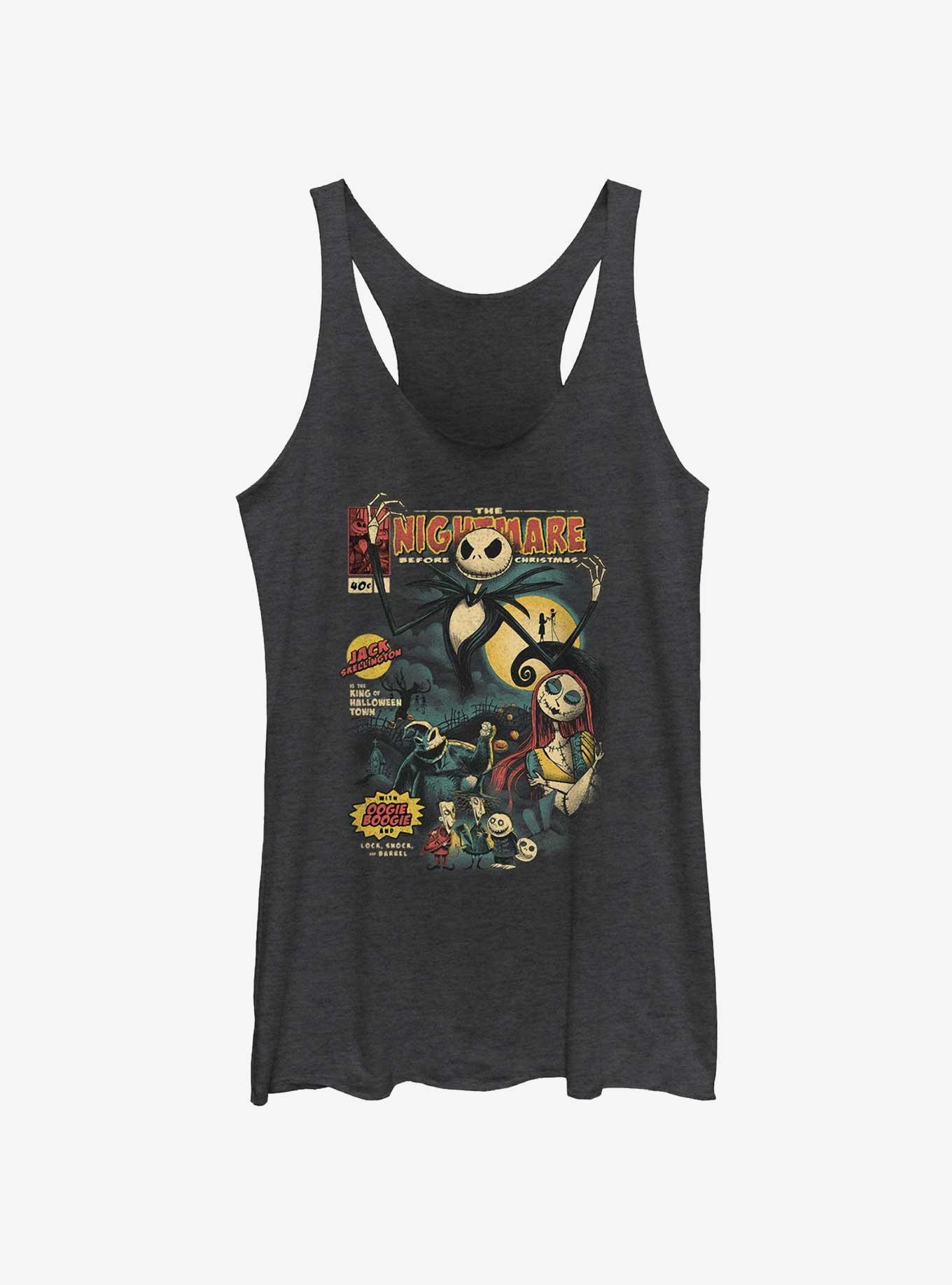 Disney The Nightmare Before Christmas Jack Skellington King of Halloween Comic Cover Womens Tank Top, , hi-res