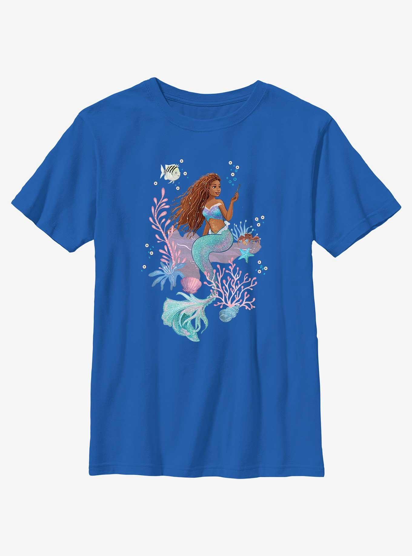 Disney The Little Mermaid Ariel Dinglehopper Youth T-Shirt, ROYAL, hi-res