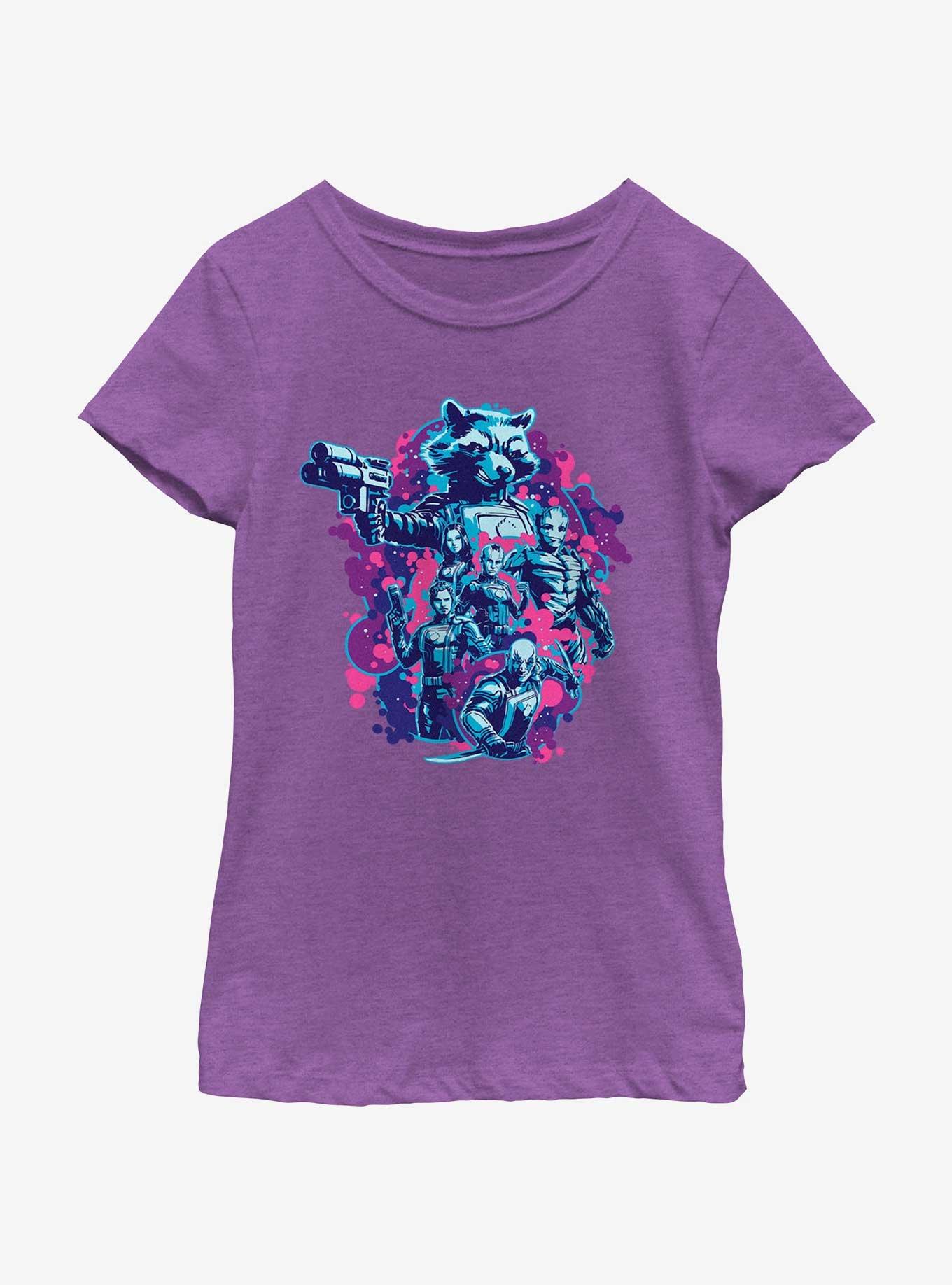 Marvel Guardians of the Galaxy Rocket's Crew Girls Youth T-Shirt, PURPLE BERRY, hi-res