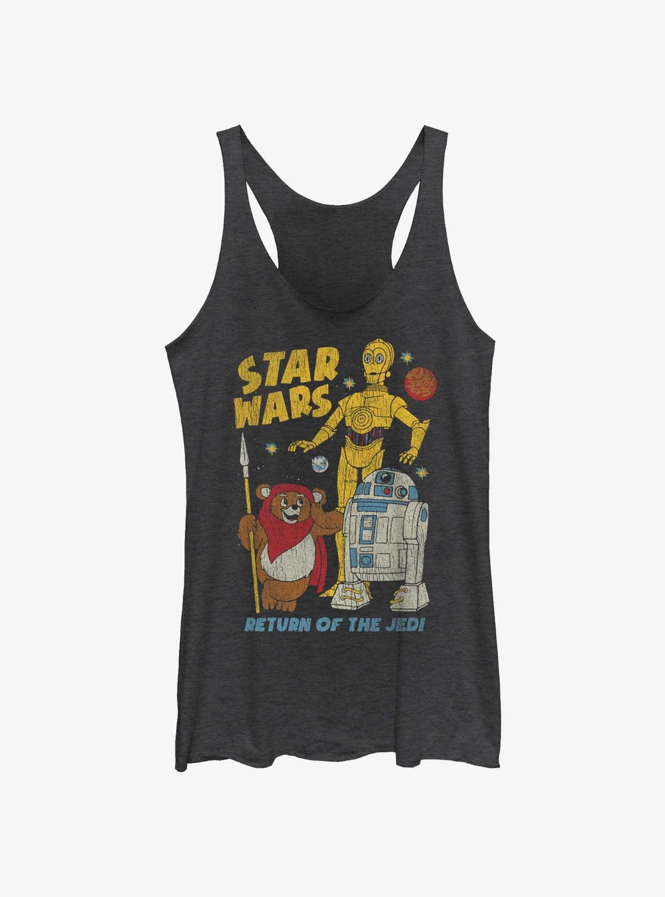 Star Wars Walk The Ewok Womens Tank Top, BLK HTR, hi-res