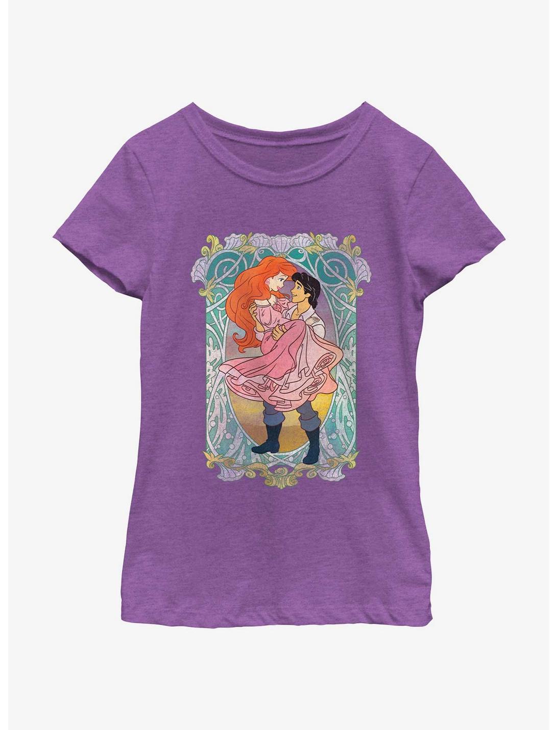 Disney The Little Mermaid Ariel and Eric Ever After Girls Youth T-Shirt, PURPLE BERRY, hi-res