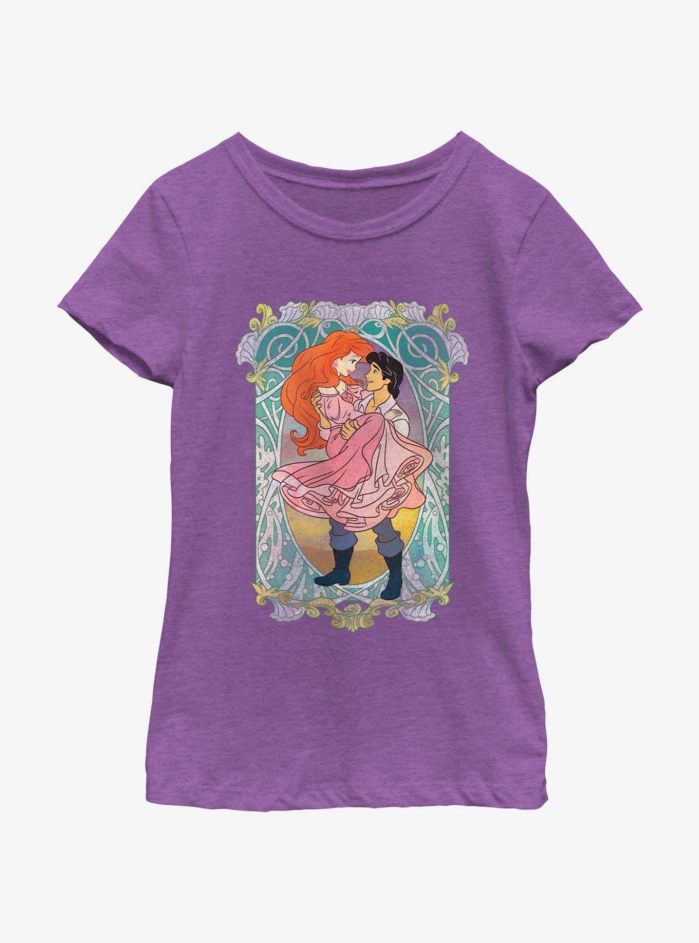 Disney The Little Mermaid Ariel and Eric Ever After Girls Youth T-Shirt, , hi-res