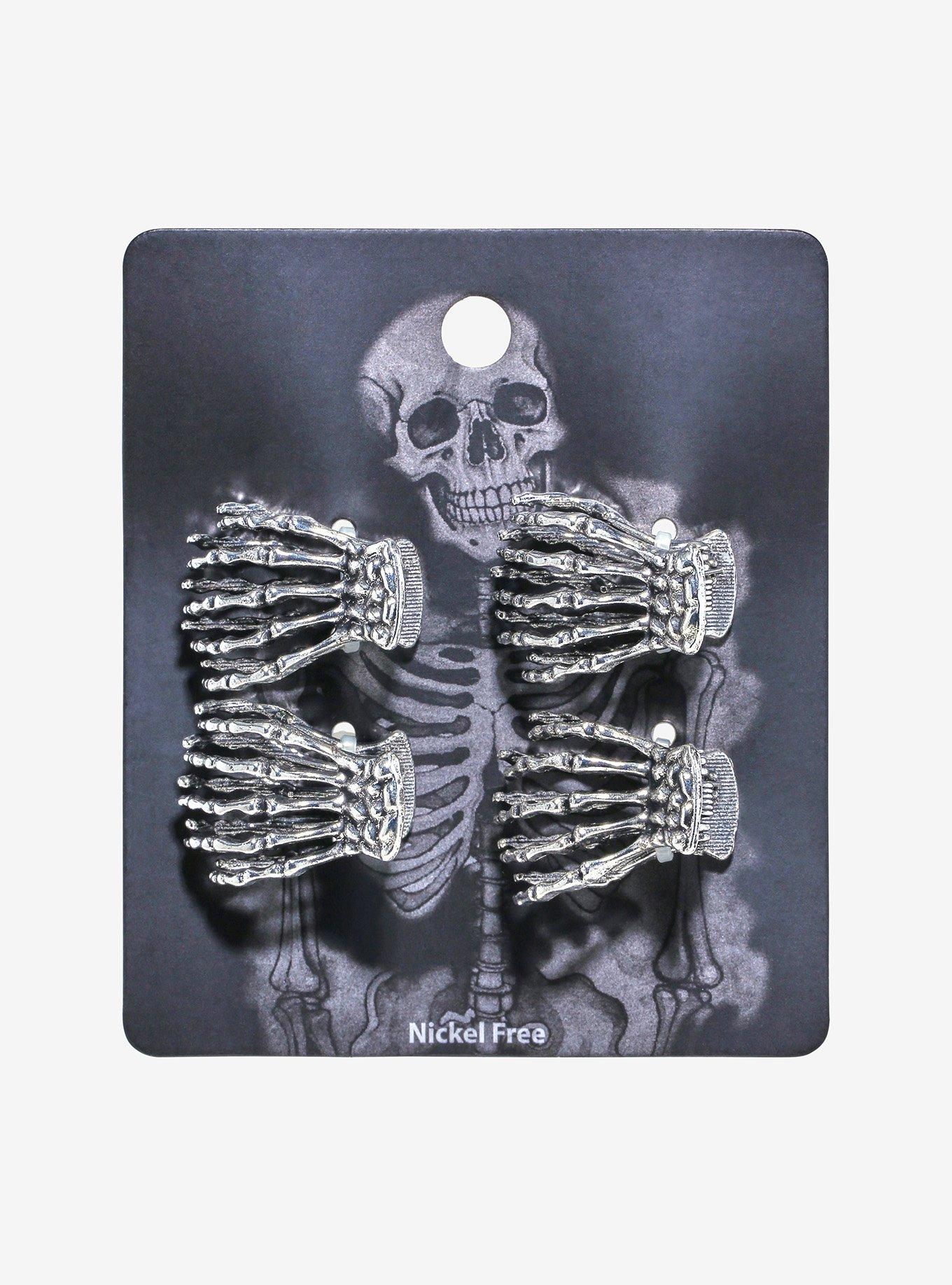 Skeleton Hands Mini Claw Hair Clip Set, , hi-res