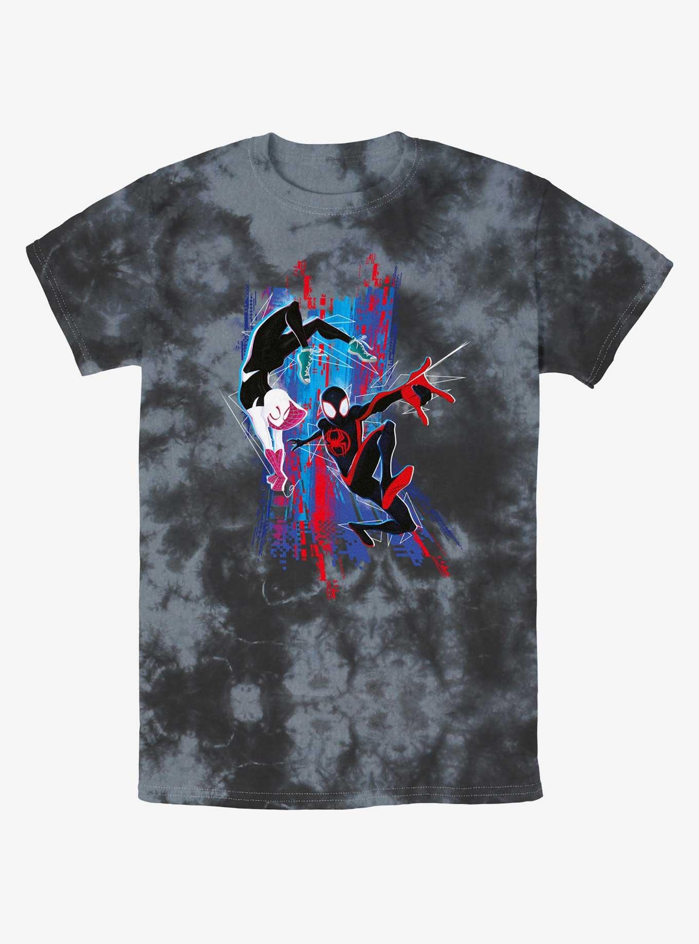 Marvel Spider-Man: Across the Spider-Verse Spider-Gwen and Miles Morales Tie-Dye T-Shirt, , hi-res
