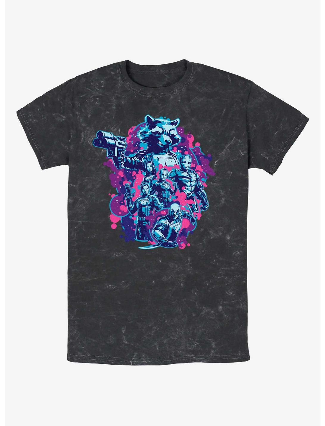 Marvel Guardians of the Galaxy Rocket's Crew Mineral Wash T-Shirt, BLACK, hi-res