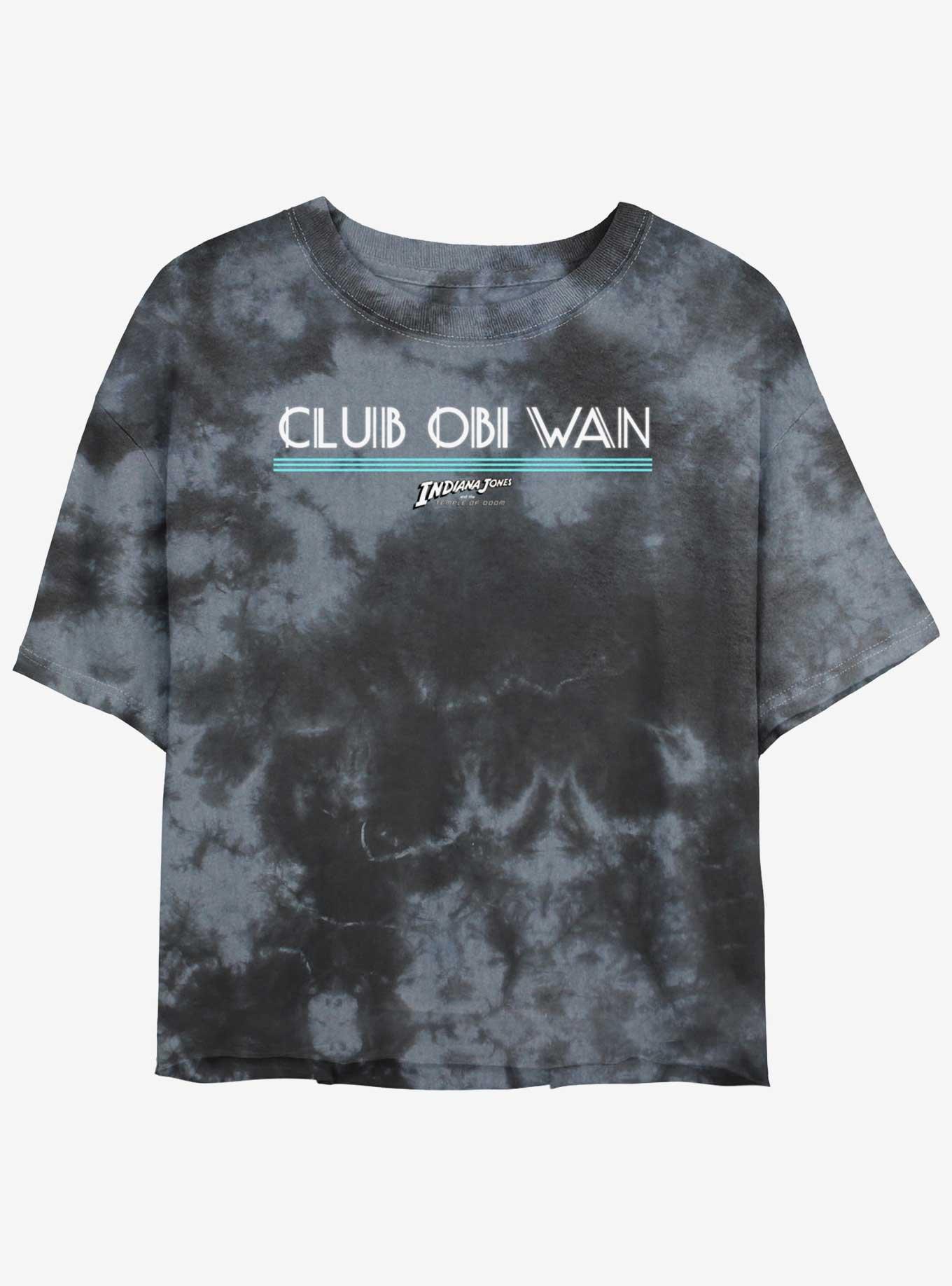 Indiana Jones Club Obi Wan Womens Tie-Dye Crop T-Shirt, BLKCHAR, hi-res