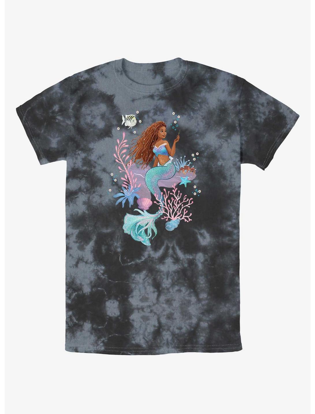 Disney The Little Mermaid Ariel Dinglehopper Tie-Dye T-Shirt, BLKCHAR, hi-res