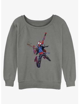 Marvel Spider-Man: Across the Spider-Verse Spider-Punk Rock Out Womens Slouchy Sweatshirt, , hi-res