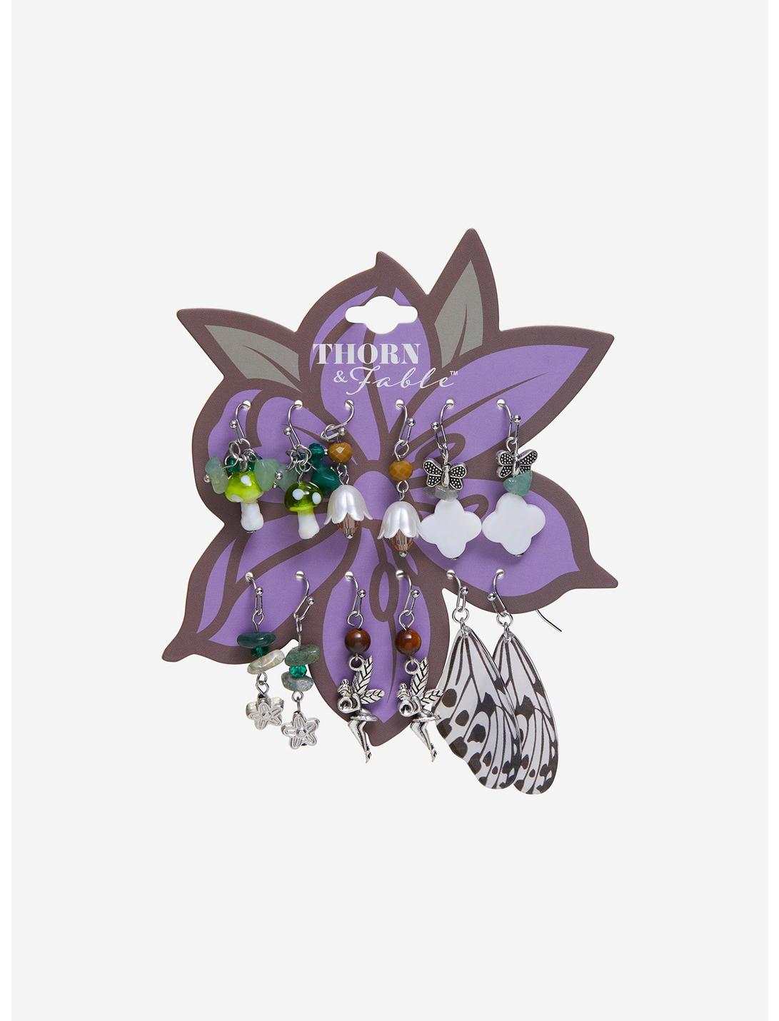 Thorn & Fable Flower Fairy Drop Earring Set, , hi-res