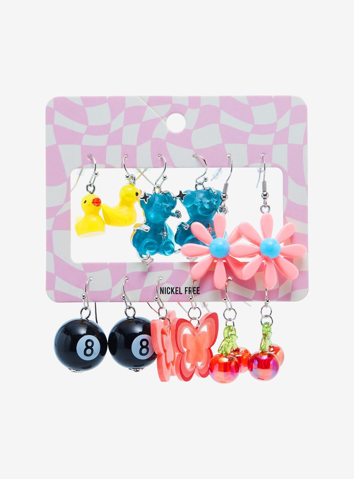 Lisa Frank Butterfly Sticker Earrings