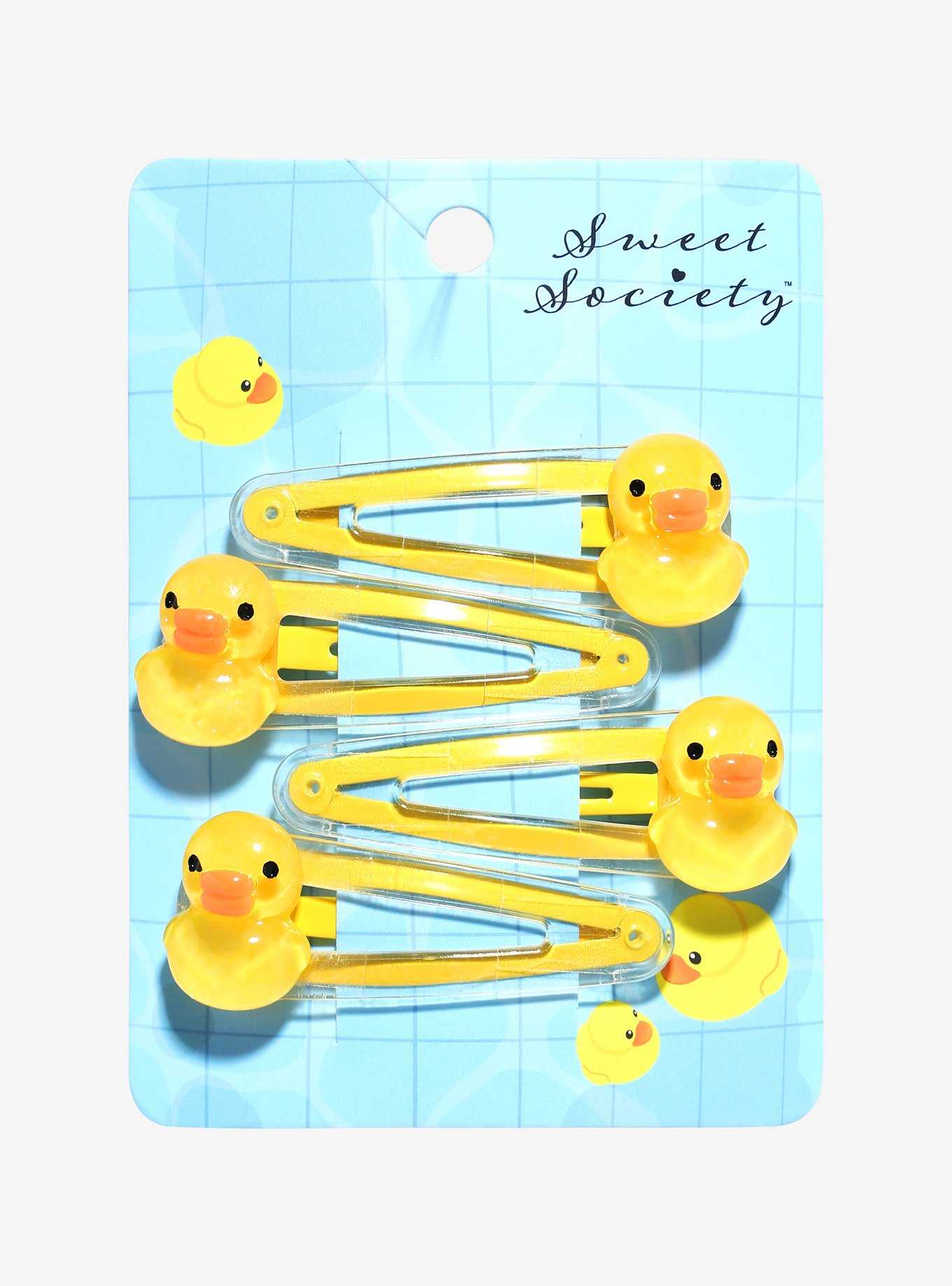 Sweet Society Rubber Duckie Hair Clips, , hi-res