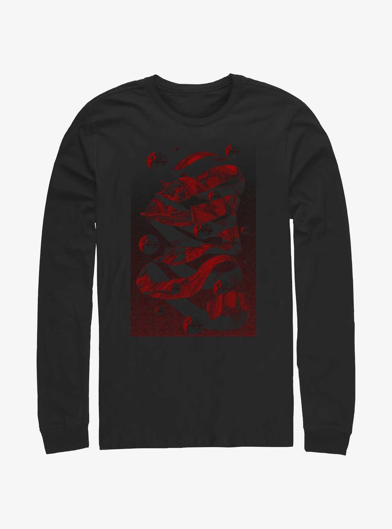 Star Wars Escher Vader Poster Long-Sleeve T-Shirt, BLACK, hi-res