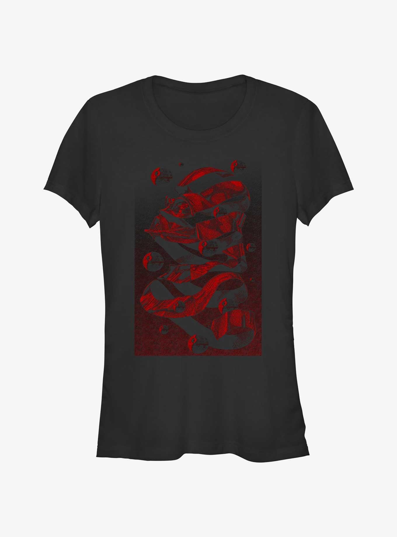 Star Wars Escher Vader Poster Girl's T-Shirt, BLACK, hi-res