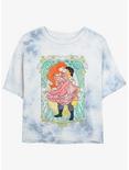 Disney The Little Mermaid Ariel and Eric Ever After Girls Tie-Dye Crop T-Shirt, WHITEBLUE, hi-res