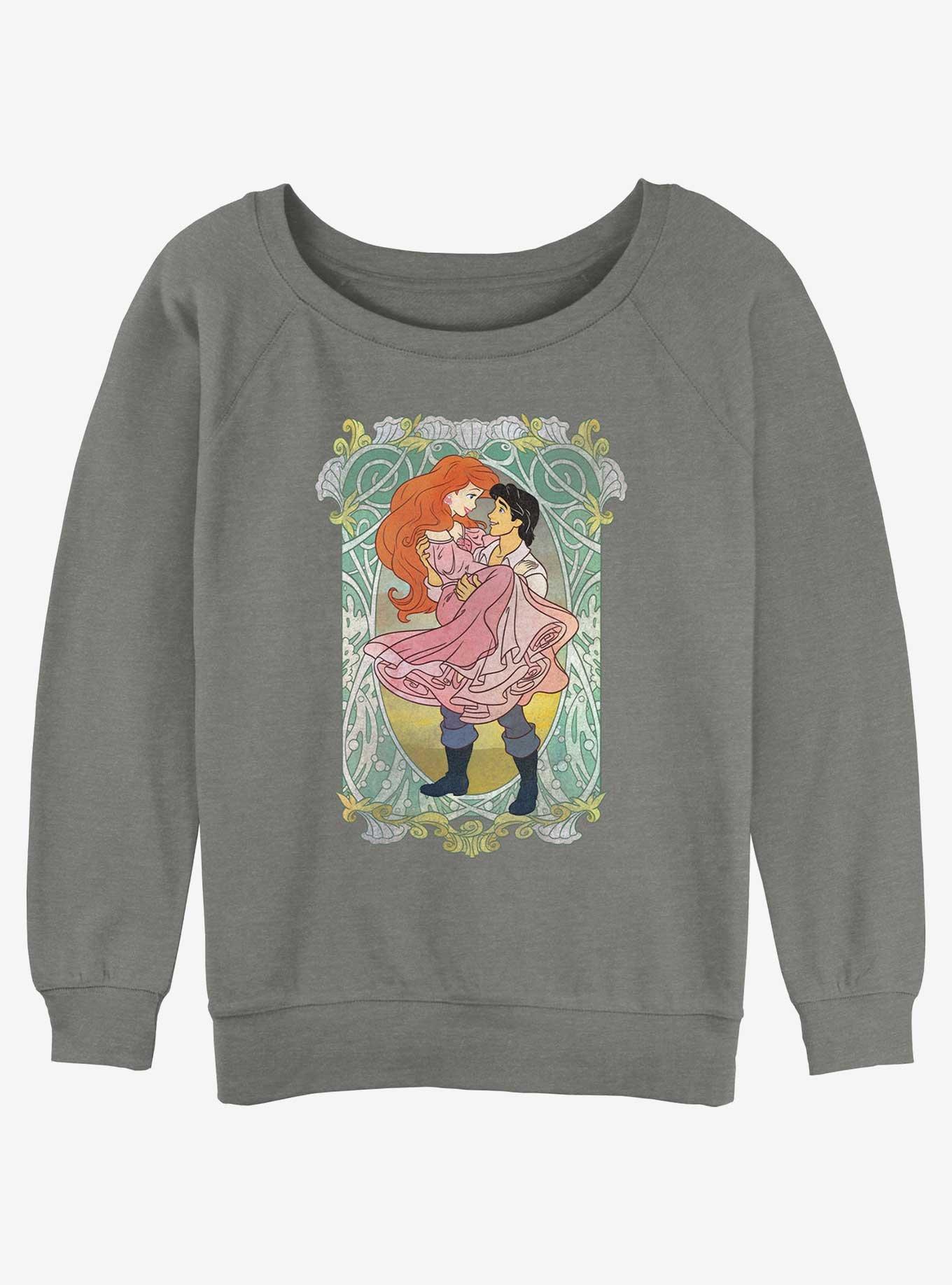 Disney The Little Mermaid Ariel and Eric Ever After Girls Slouchy Sweatshirt, , hi-res