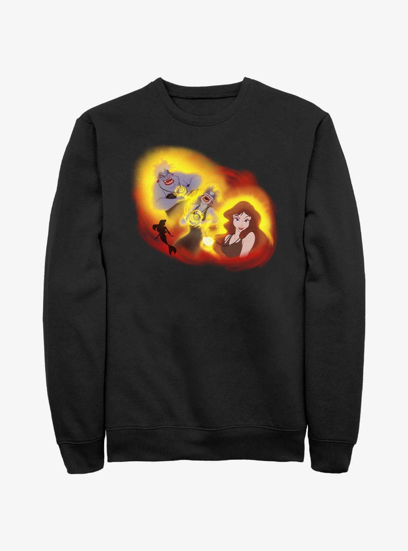 Disney The Little Mermaid Ursula Transformation Sweatshirt, BLACK, hi-res