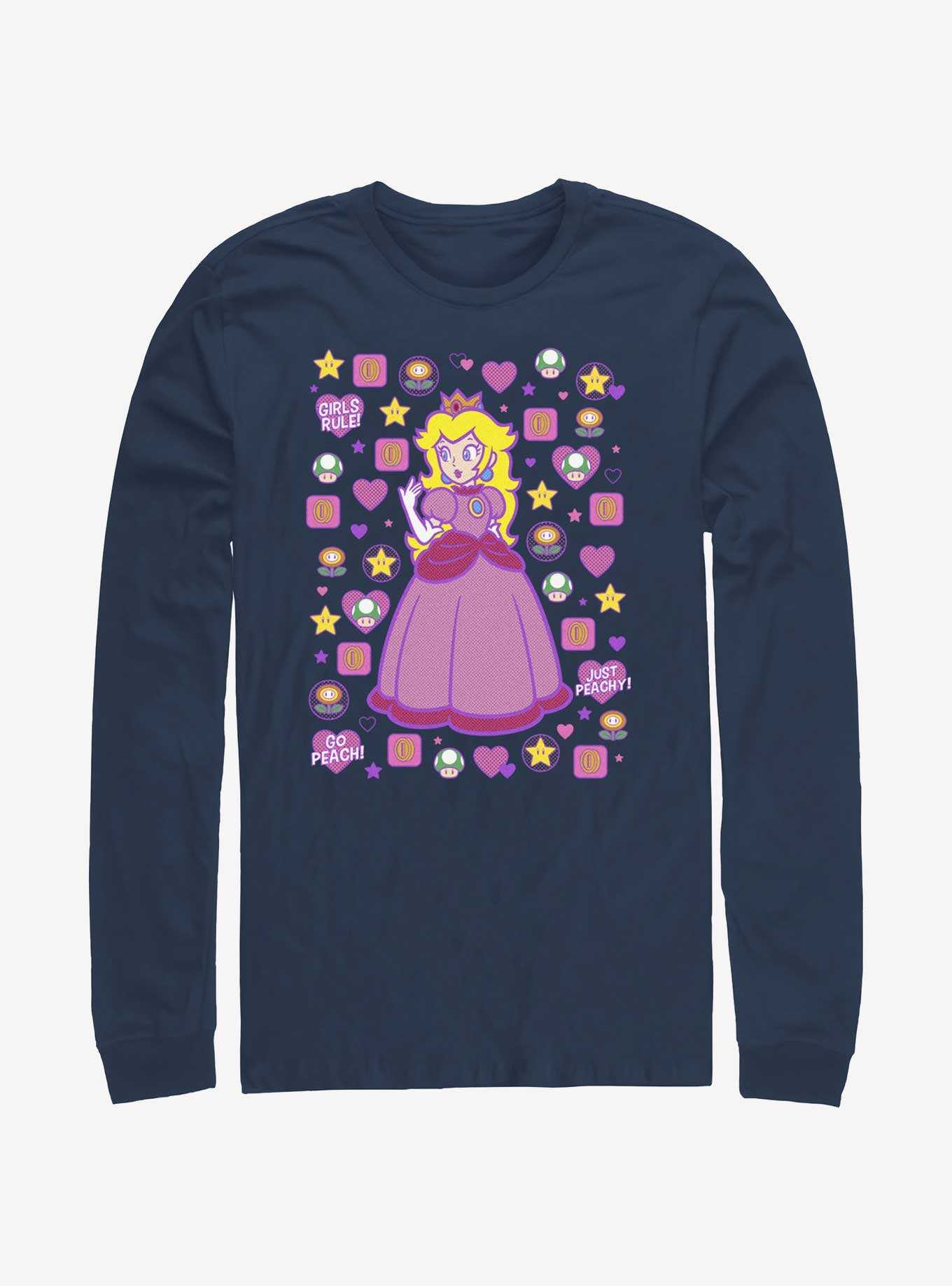 Mario Princess Peach Long-Sleeve T-Shirt, , hi-res