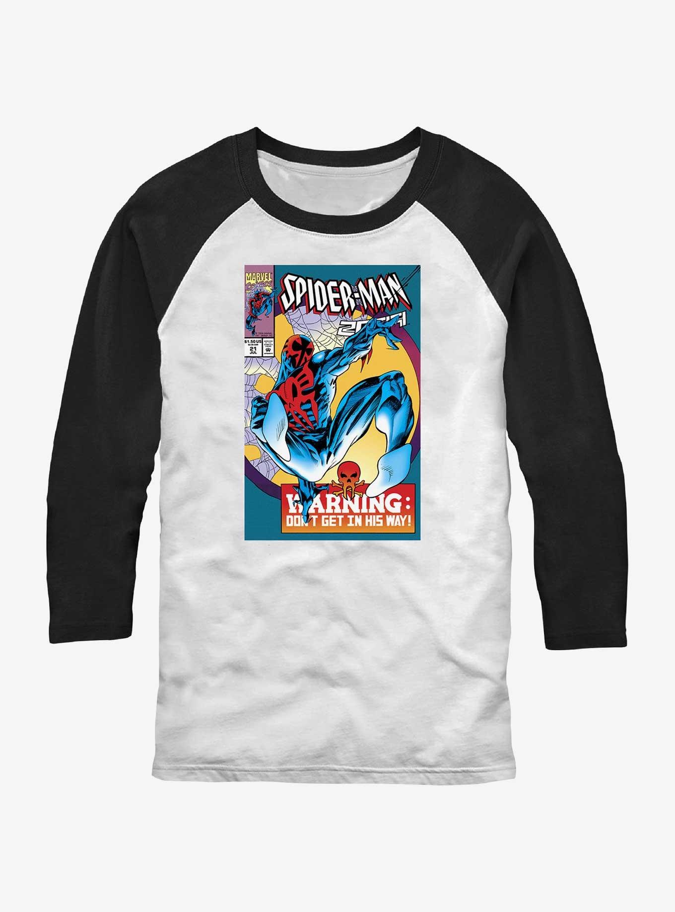 Marvel Spider-Man: Across the Spider-Verse O'Hara 2099 Comic Cover Raglan T-Shirt, WHTBLK, hi-res