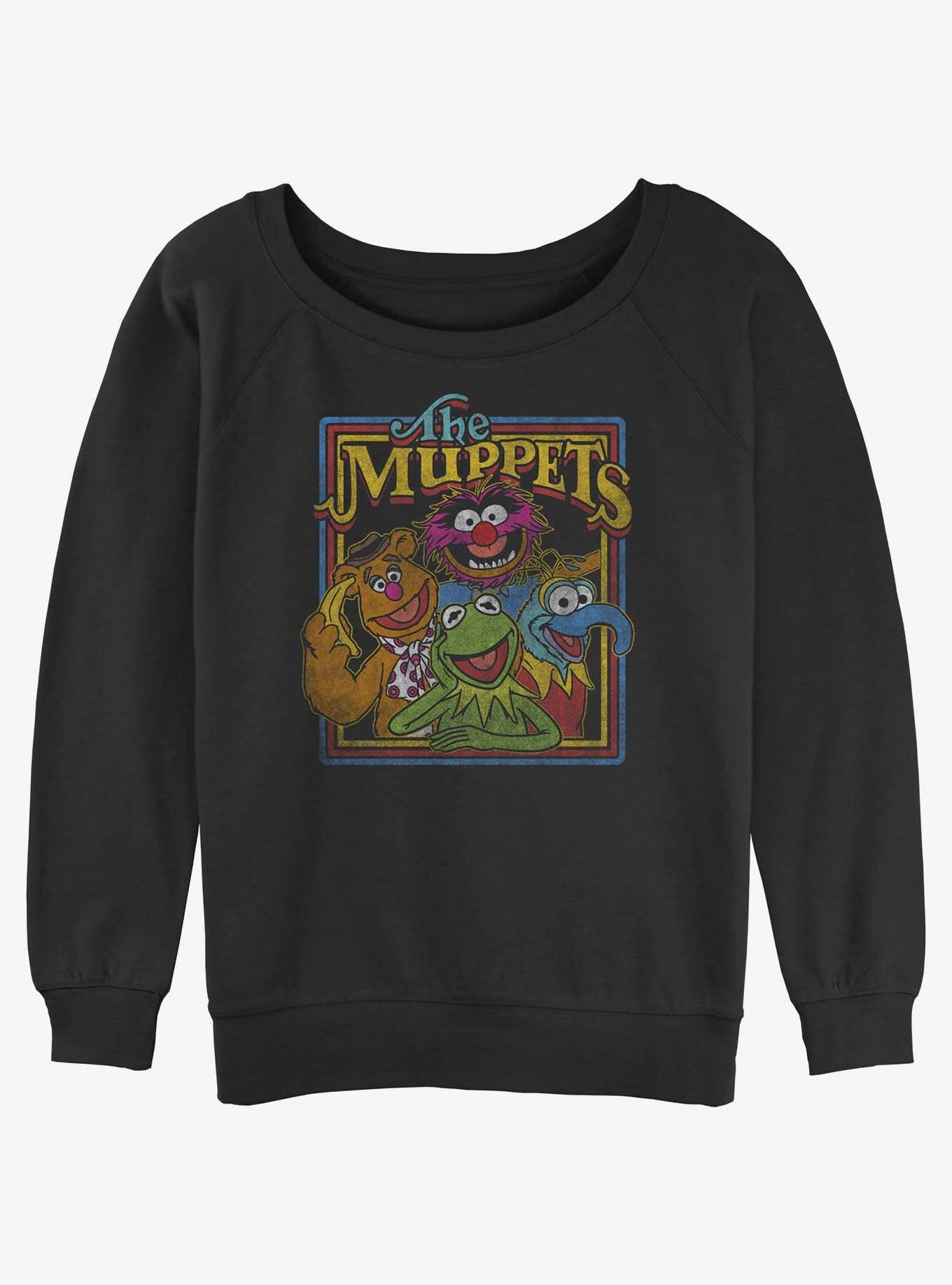 Disney The Muppets Retro Muppet Poster Girls Slouchy Sweatshirt, BLACK, hi-res